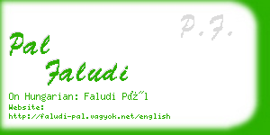 pal faludi business card